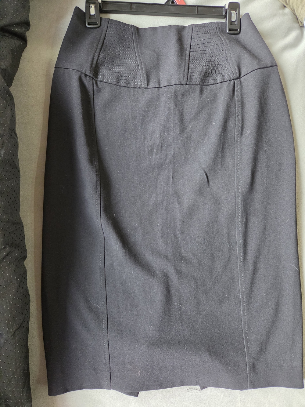 Victoria's Secret Black Pencil Skirt with Textured Waistband